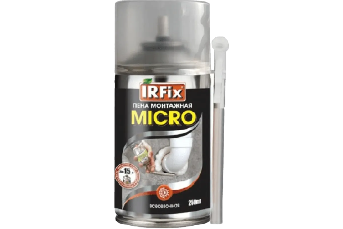 Всесезонная монтажная пена IRFIX MICRO 250 мл