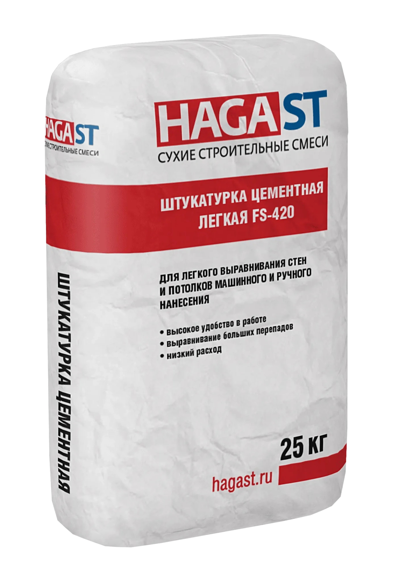 Штукатурка цементная легкая HagaST FS-420